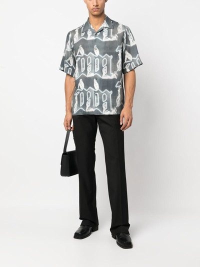 MISBHV linen monogram-pattern shirt outlook