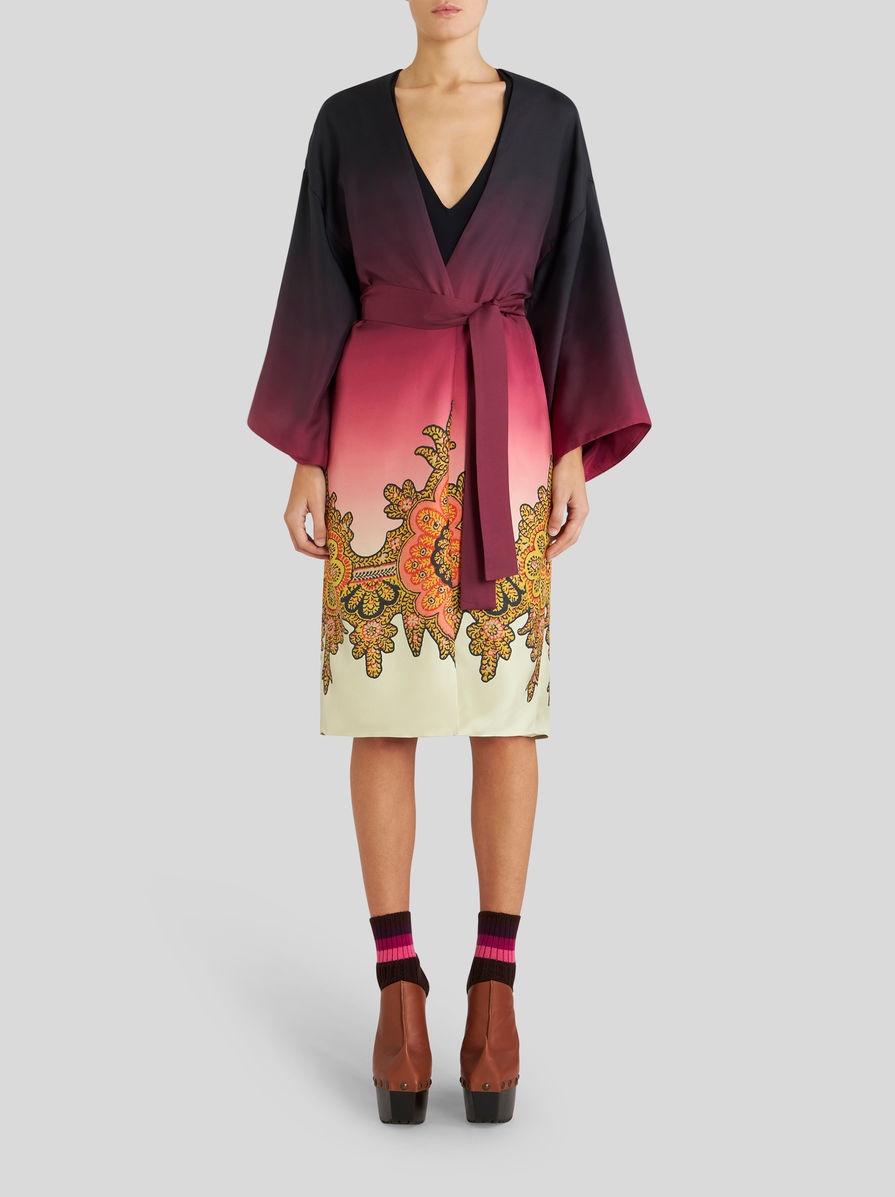 COLOUR SHADED TWILL DUSTER COAT - 2