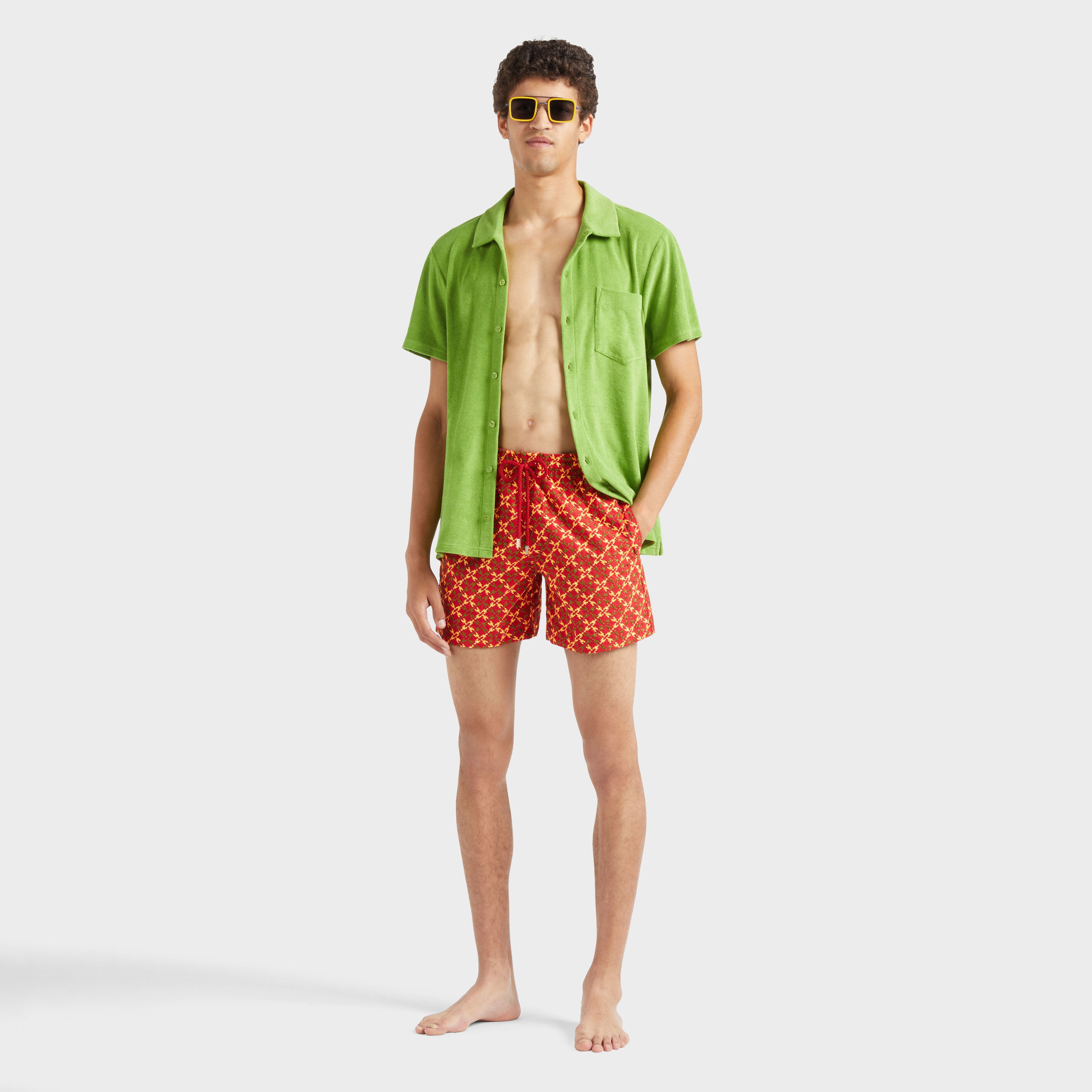 Men Swim Shorts Embroidered Homard Pixel - Limited Edition - 5
