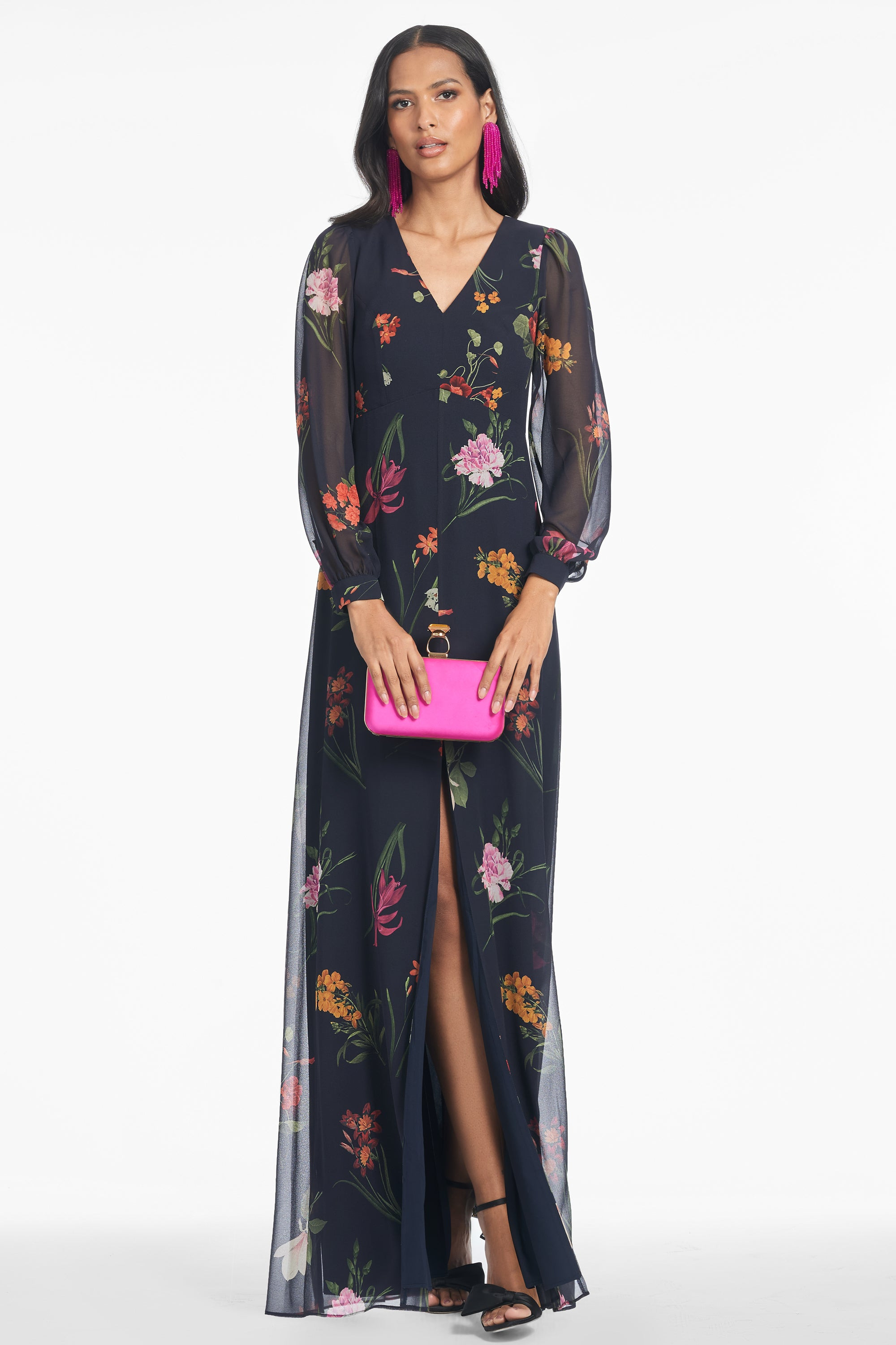 PENNY MAXI DRESS - DARK MIDNIGHT BOUQUET - 2