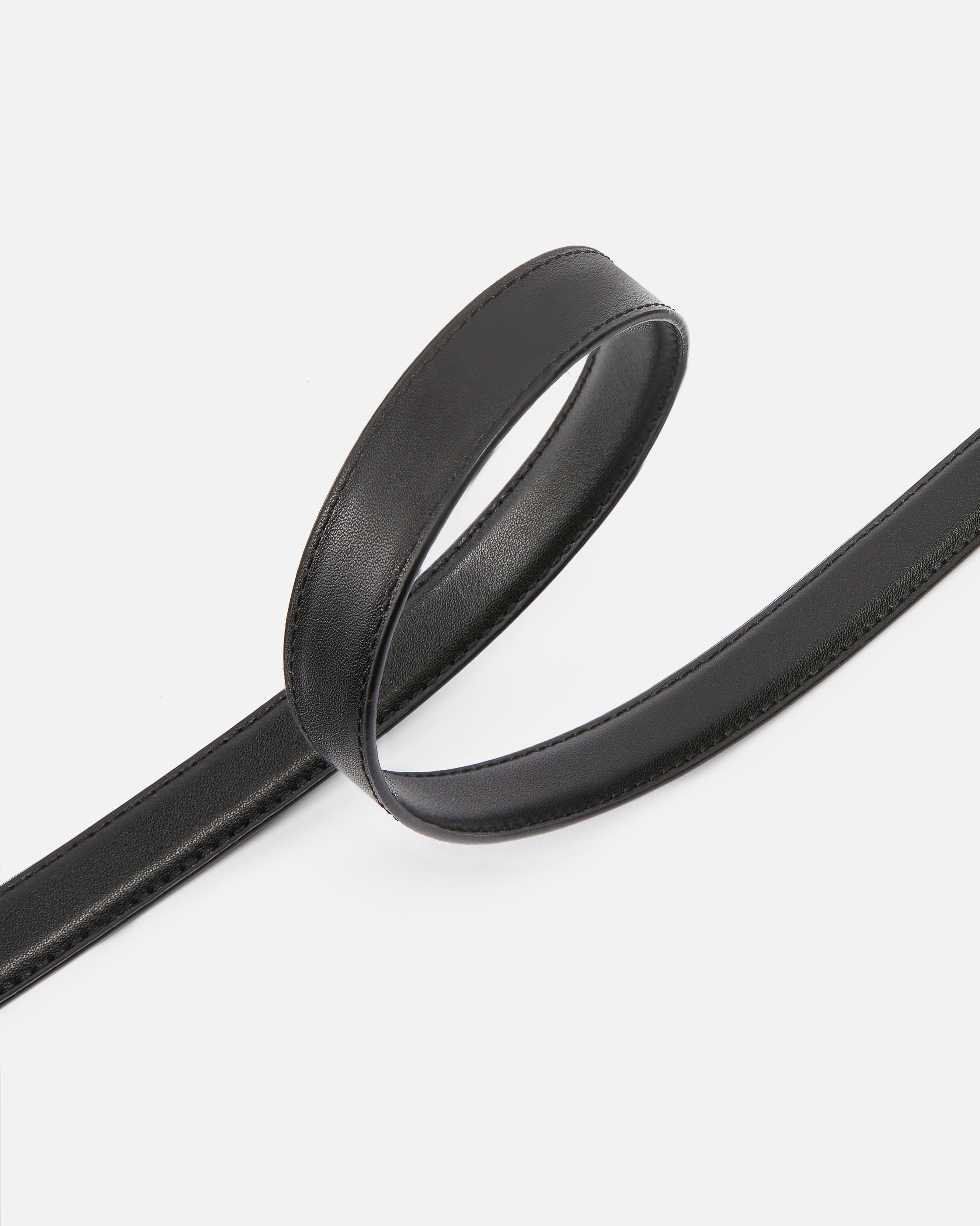THIN LEATHER 2 CM BELT WITH JEWEL BUCKLE - 4