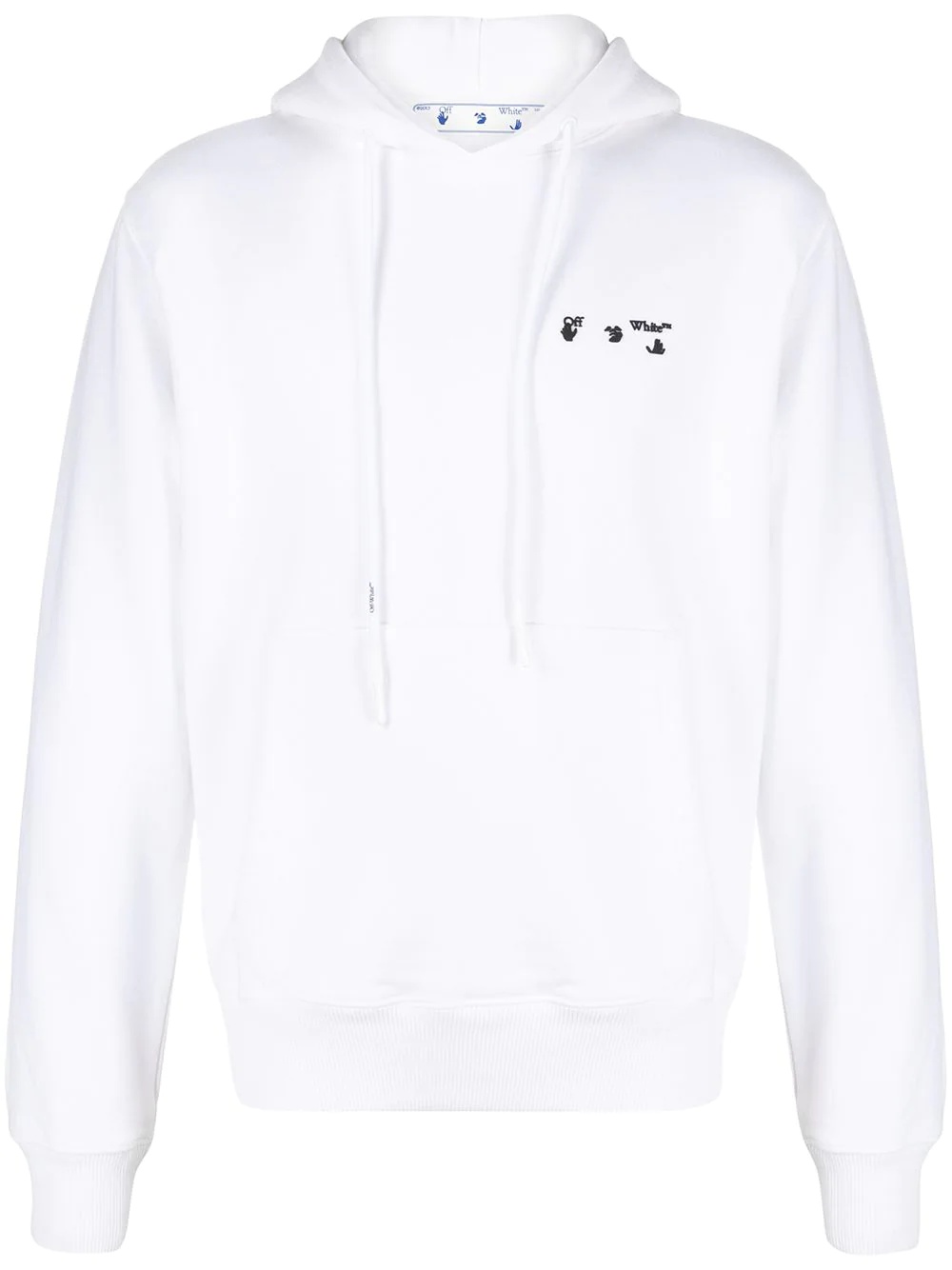 contrasting logo hoodie - 1