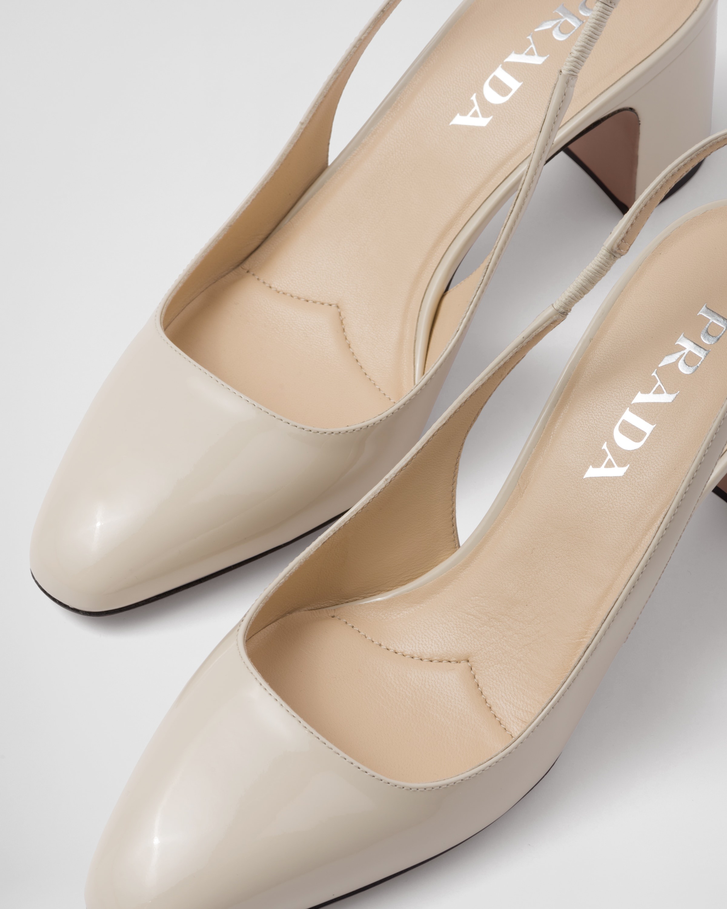 Patent-leather slingback pumps - 6