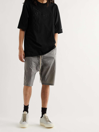 Rick Owens + Champion Jumbo Logo-Embroidered Cotton-Jersey T-Shirt outlook