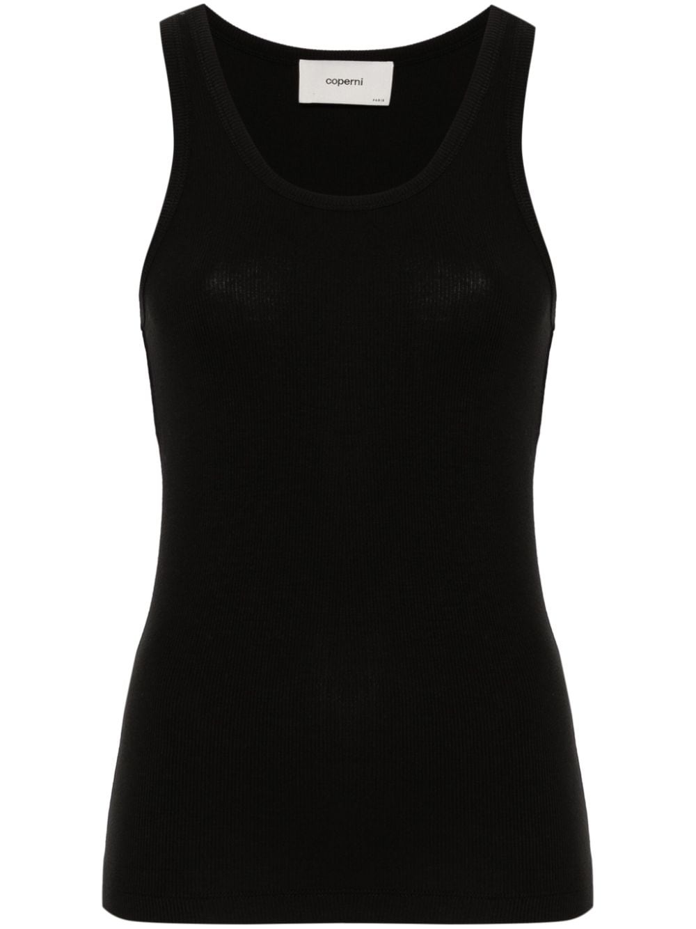 logo-embroidered tank top - 1