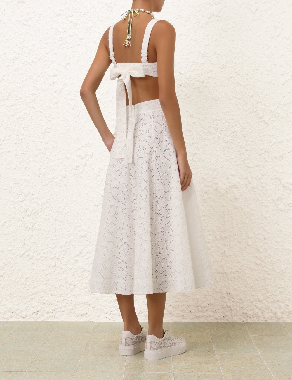 CRUSH EMBROIDERED MIDI SKIRT - 4