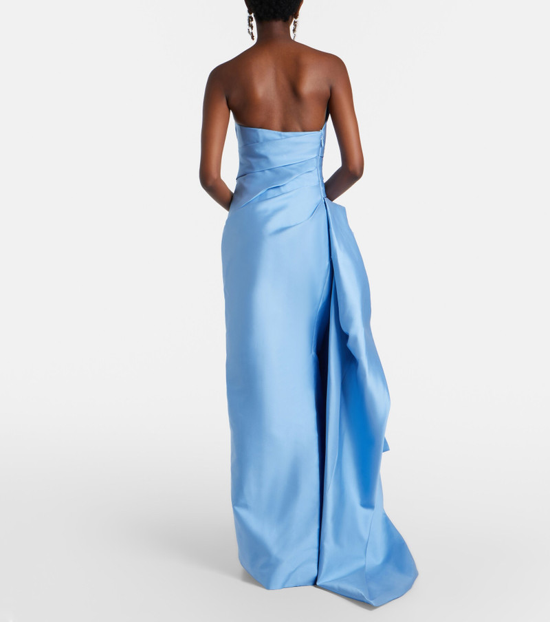 Draped asymmetric bustier gown 6