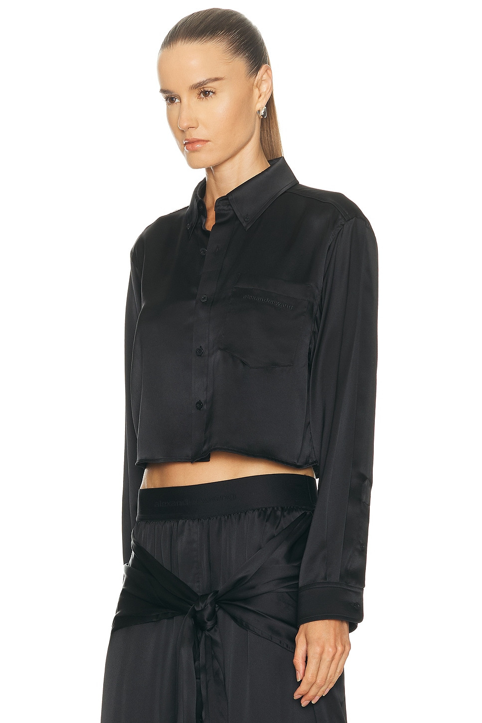 Cropped Boyfriend Shirt - 2