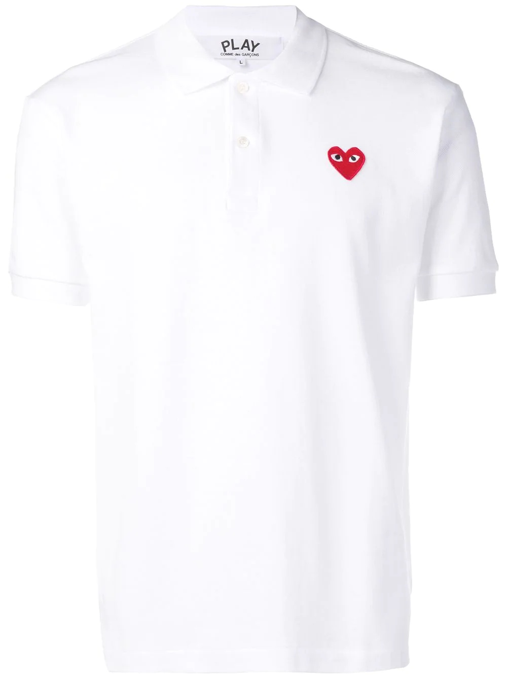 heart patch polo shirt - 1