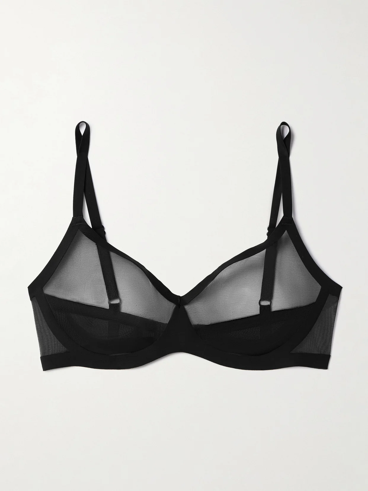 Stretch-mesh Soft-cup Bra - 1