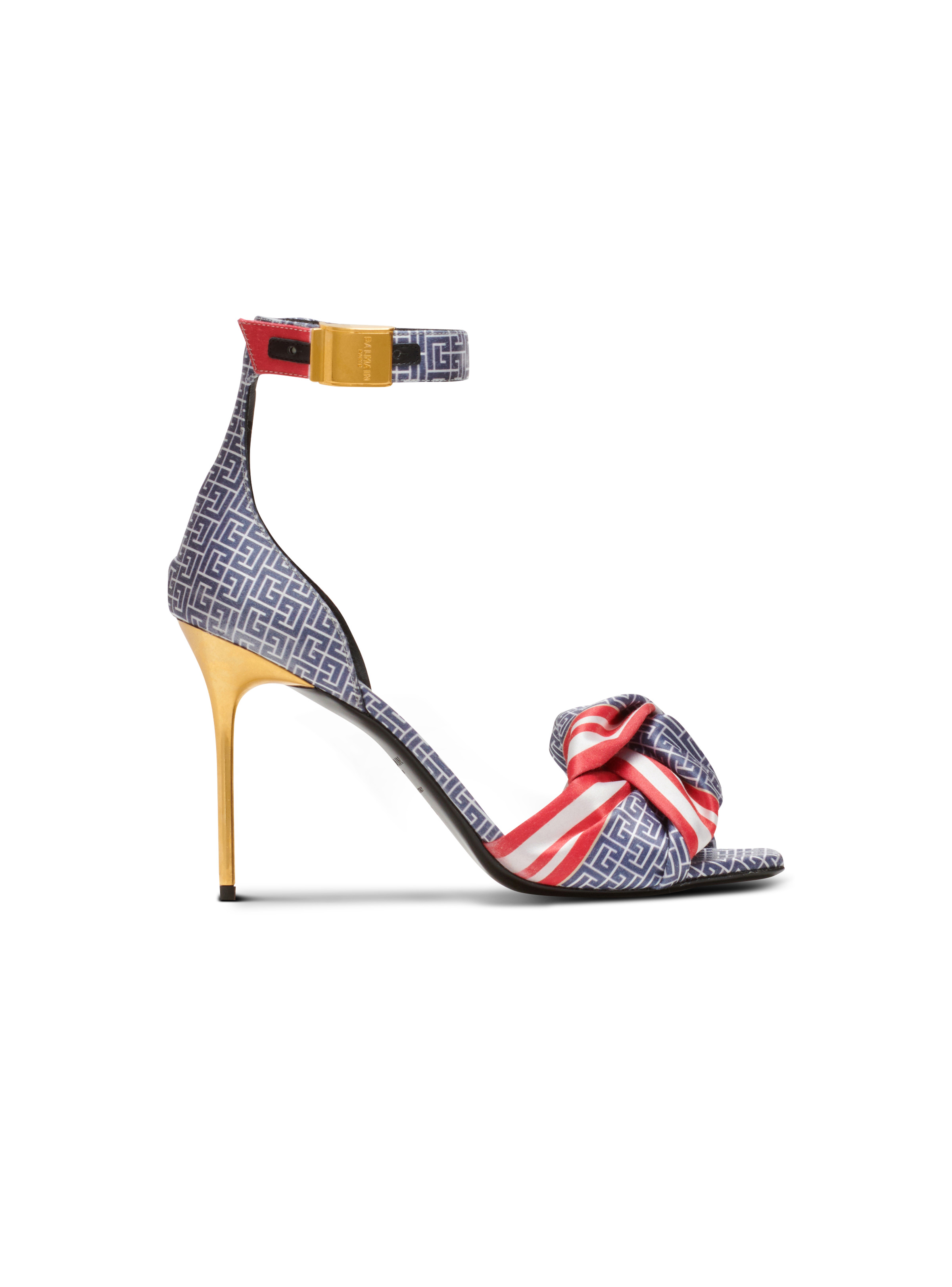 Balmain Uma monogrammed scarf sandals | REVERSIBLE
