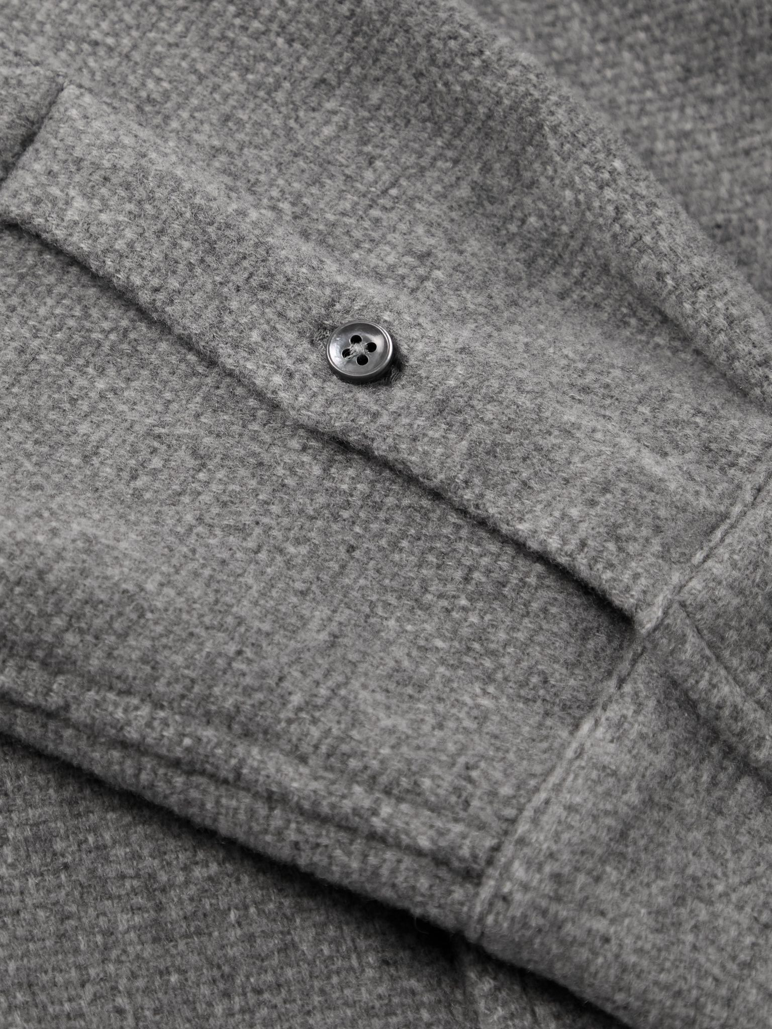 Brushed-Cashmere Shirt Gray - 4