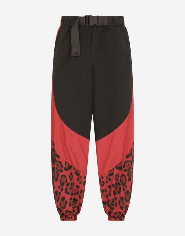 Nylon jogging pants with leopard print - 3