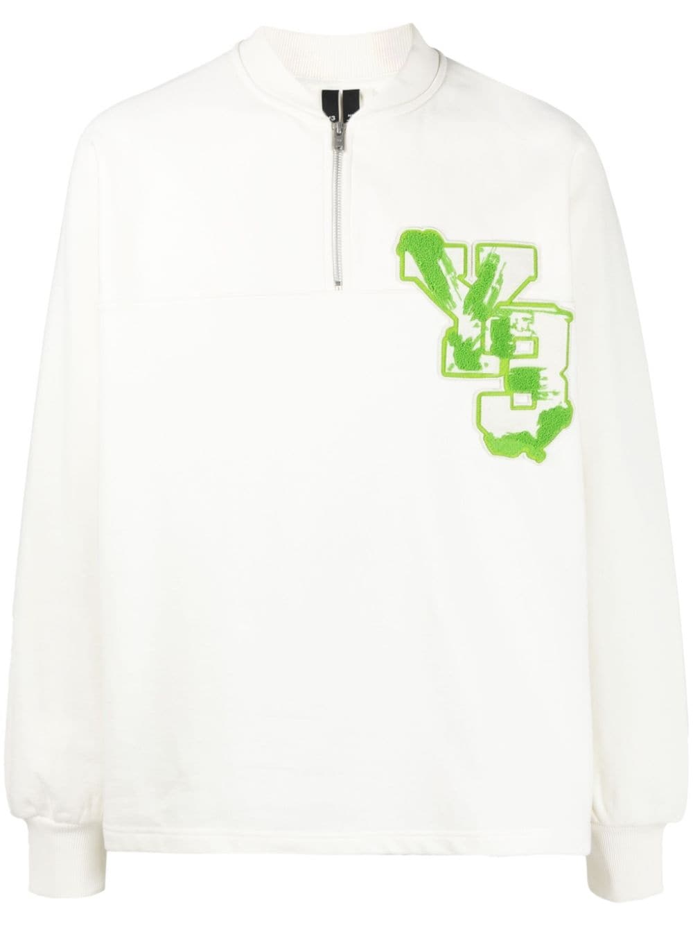 logo-patch organic cotton sweatshirt - 1