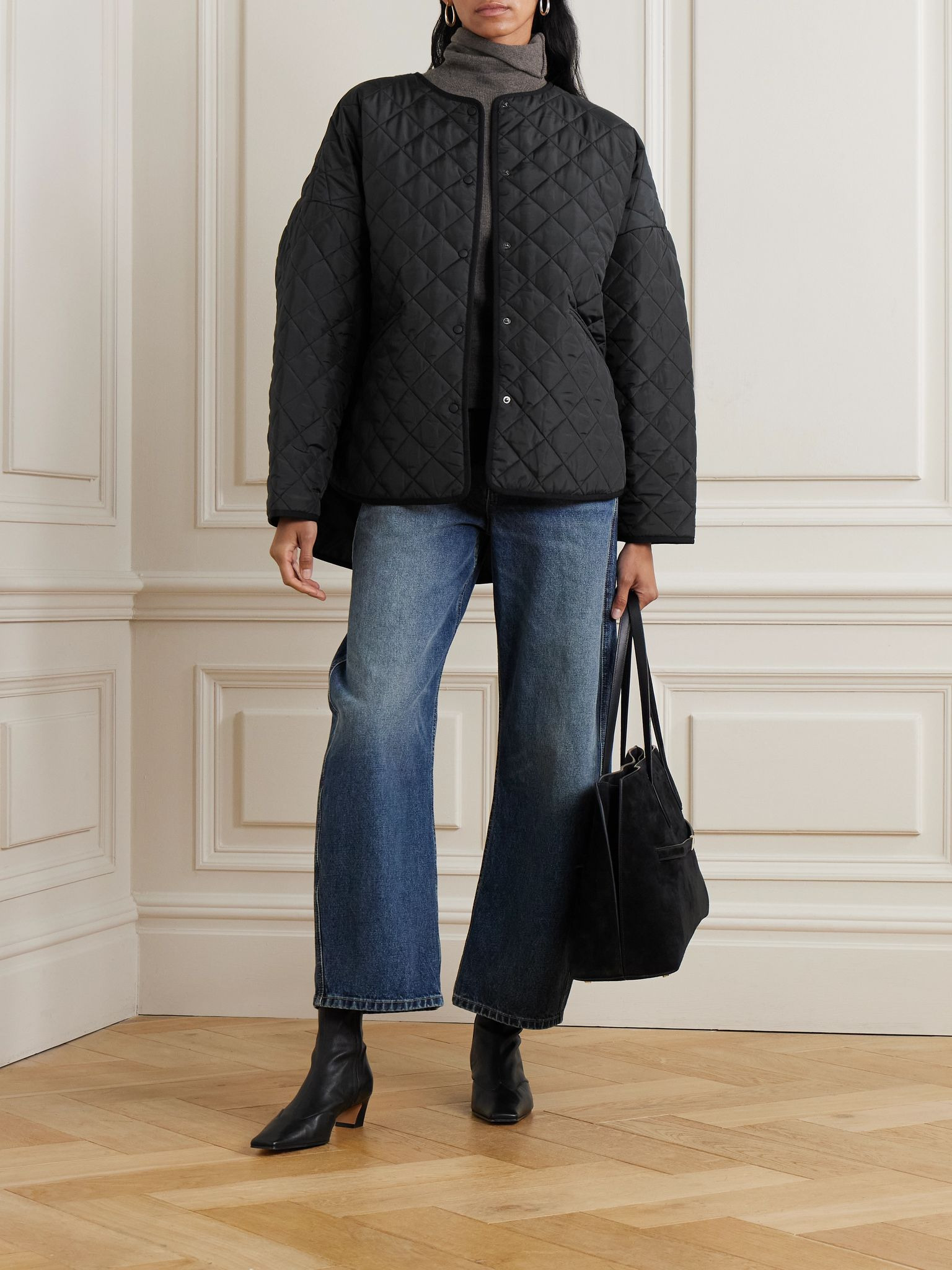 Quilted recycled-shell jacket Black - 2