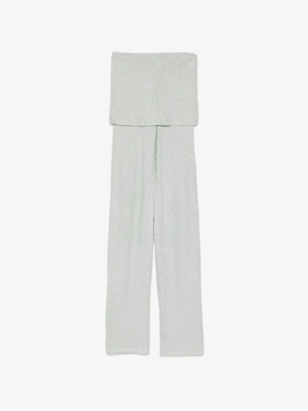 foldover-waist bouclé-knit trousers - 1