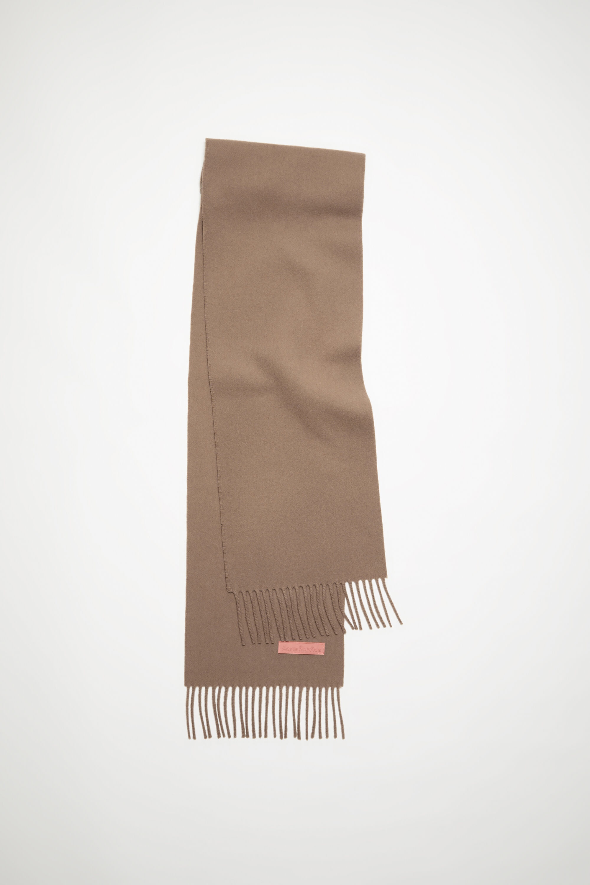 Wool scarf pink label - Narrow - Warm beige - 1