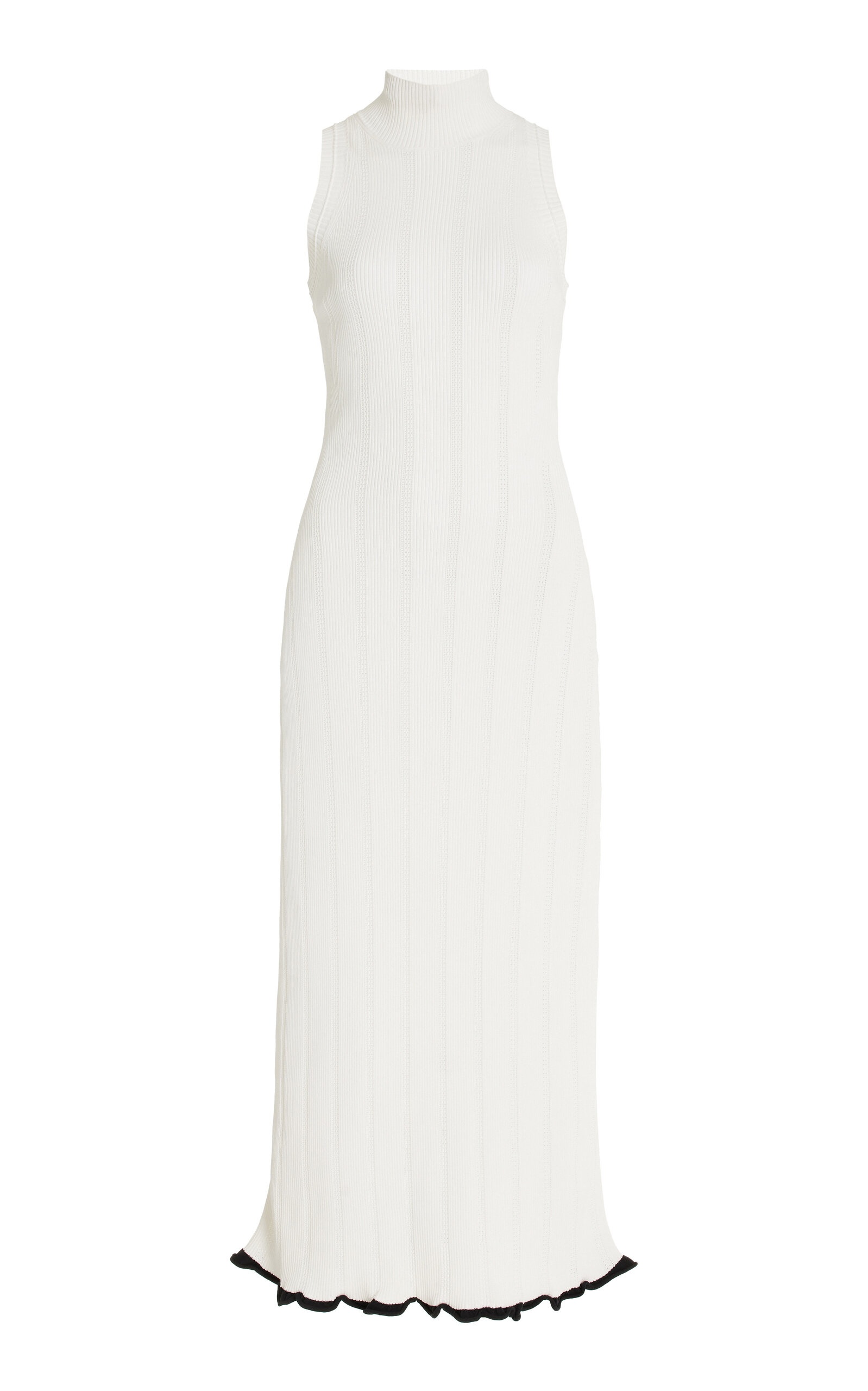 Kim Pointelle-Knit Midi Dress white - 1