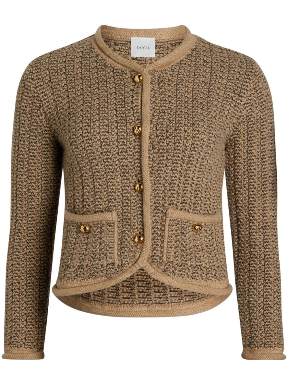 knitted fitted jacket - 1