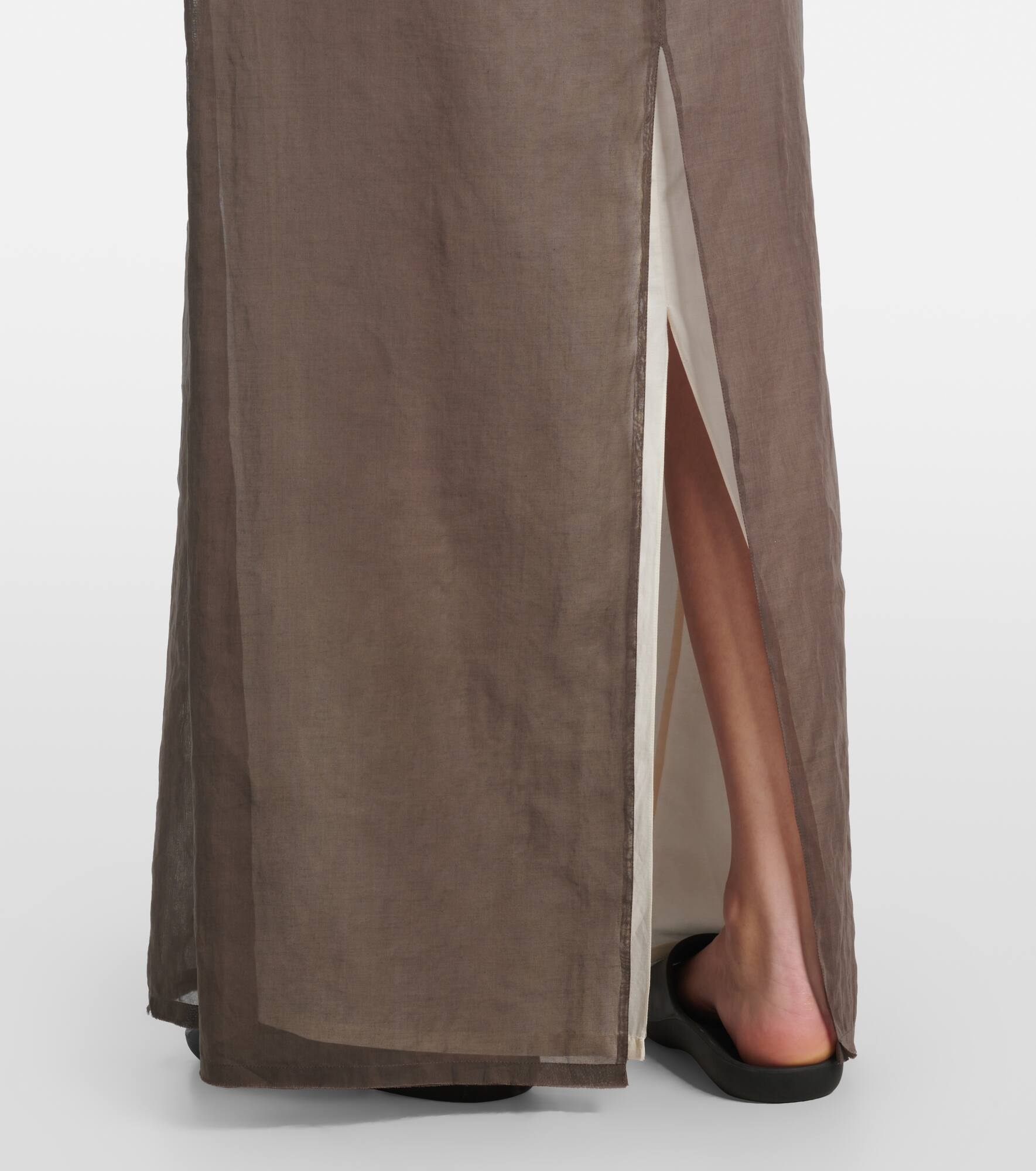 Zaira deconstructed cotton maxi skirt - 5