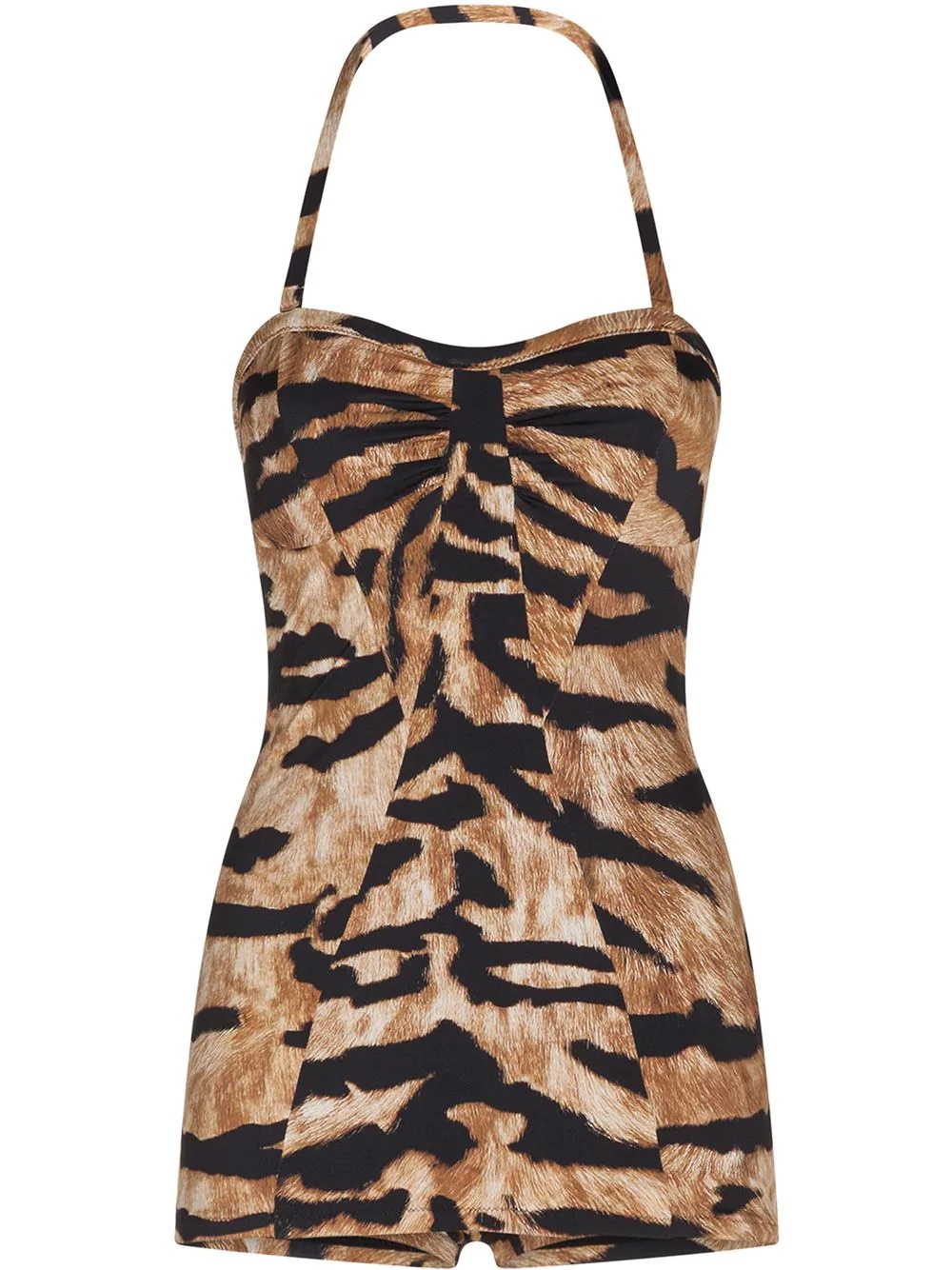 tiger-print one-piece swimsuit - 1