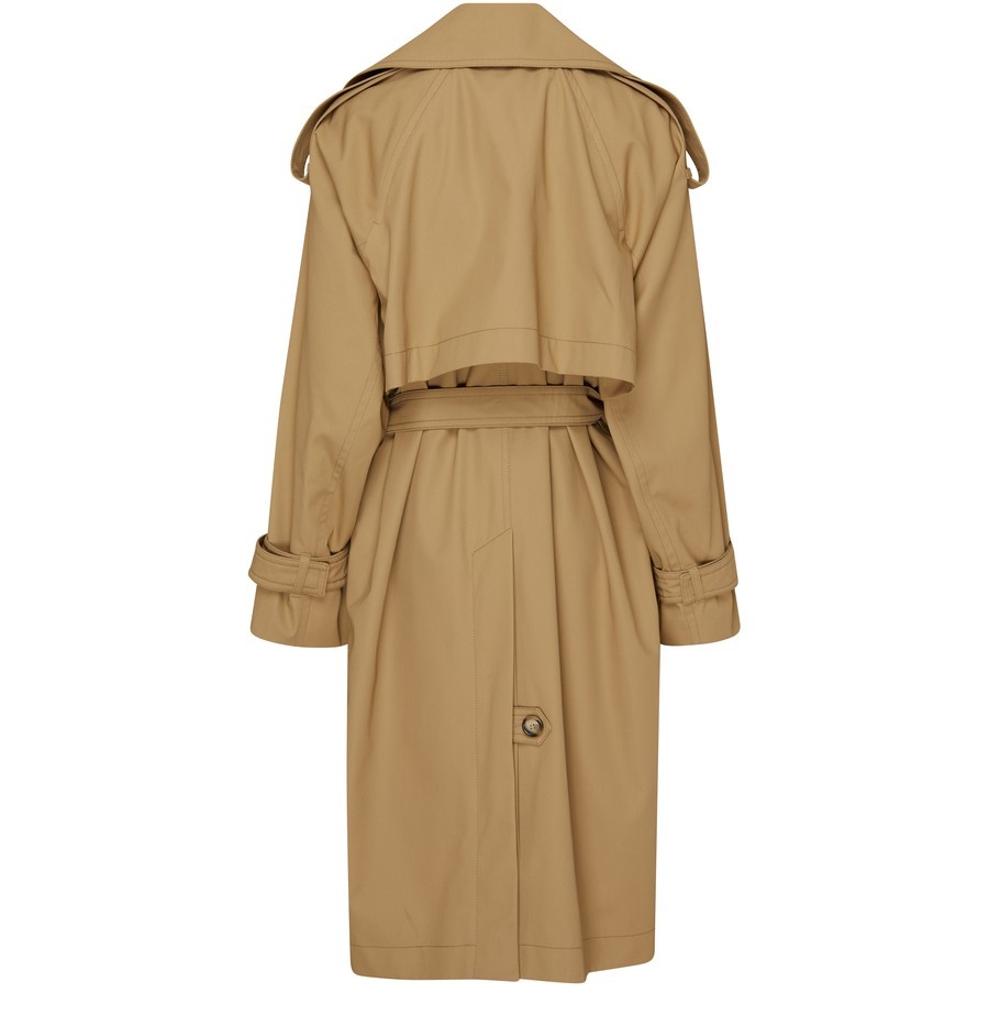 Embellished cotton gabardine trench coat