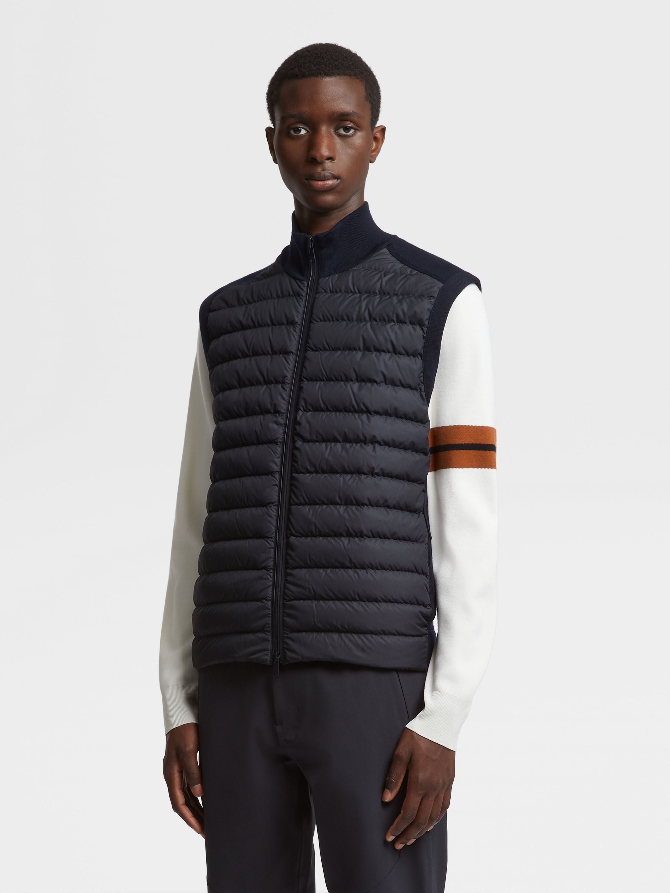 ZEGNA NAVY BLUE HIGH PERFORMANCE™ WOOL VEST | REVERSIBLE