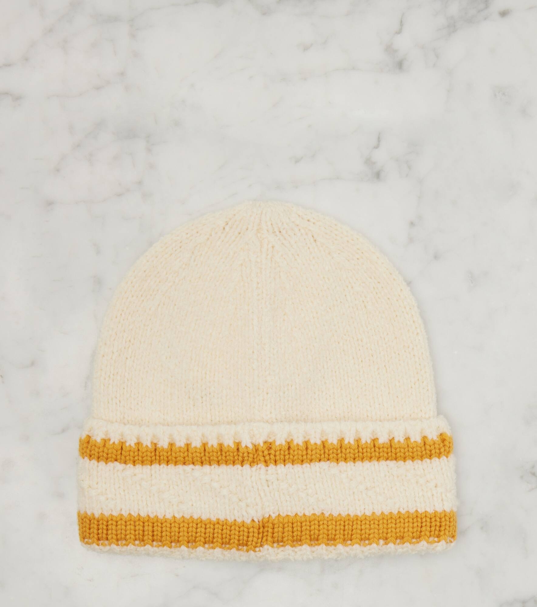 Logo striped wool-blend beanie - 4