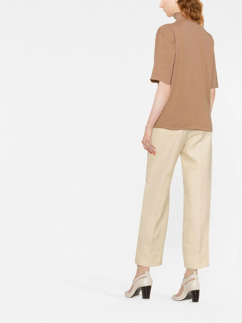 short-sleeved roll-neck knitted top 4