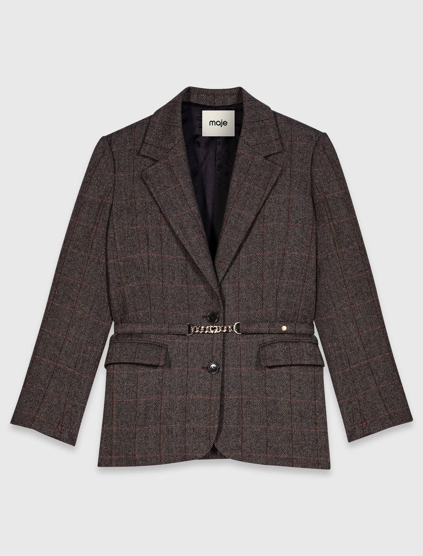 Belted suit jacket - 1