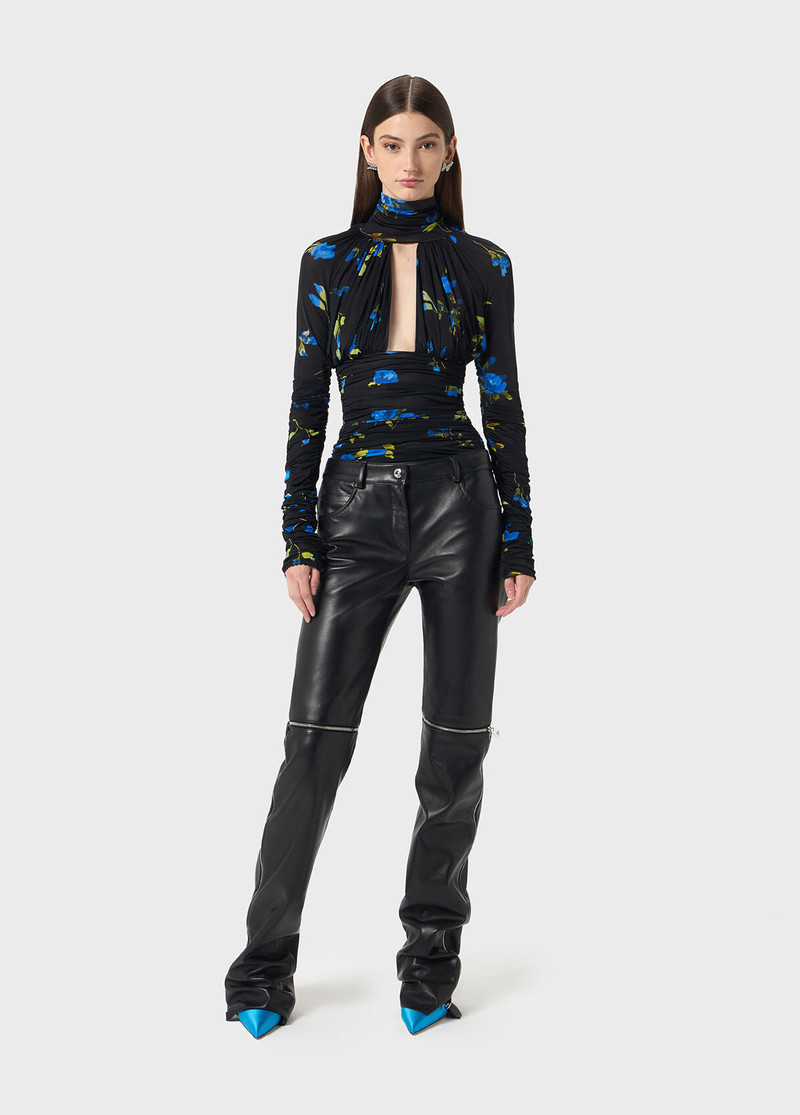 ROSE-PRINT JERSEY BODYSUIT WITH CUT-OUT 5