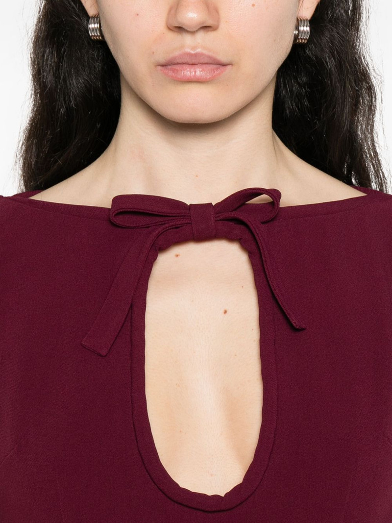 keyhole-neckline sleeveless mini dress 5