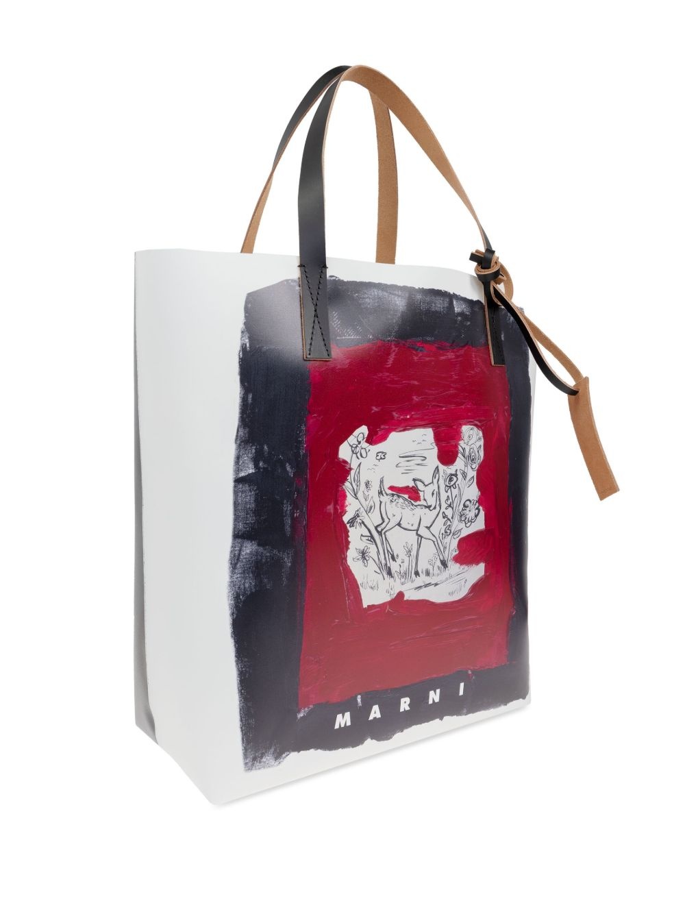 painterly-print tote bag - 4