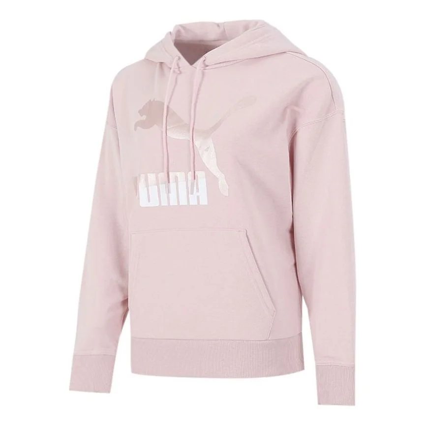 (WMNS) PUMA Classics Logo Sweatshirt Pink 531385-36 - 1