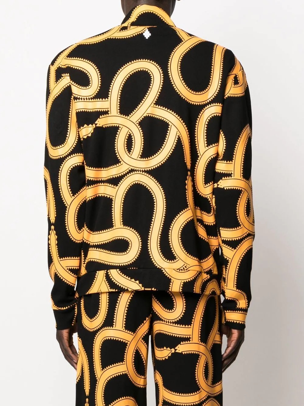 snake-print zip-up jacket - 4