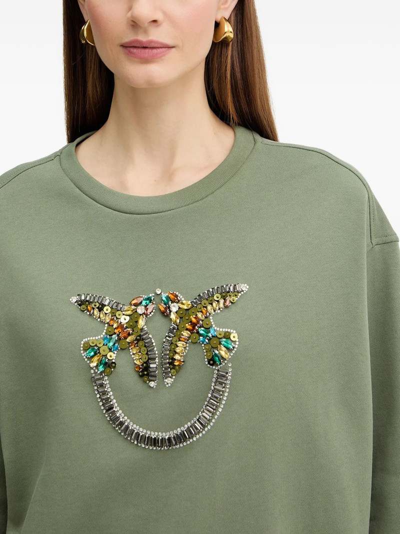 beaded-logo sweatshirt 4
