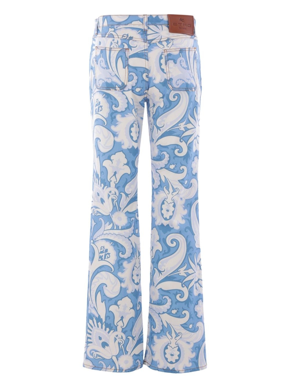printed straight-leg jeans - 2