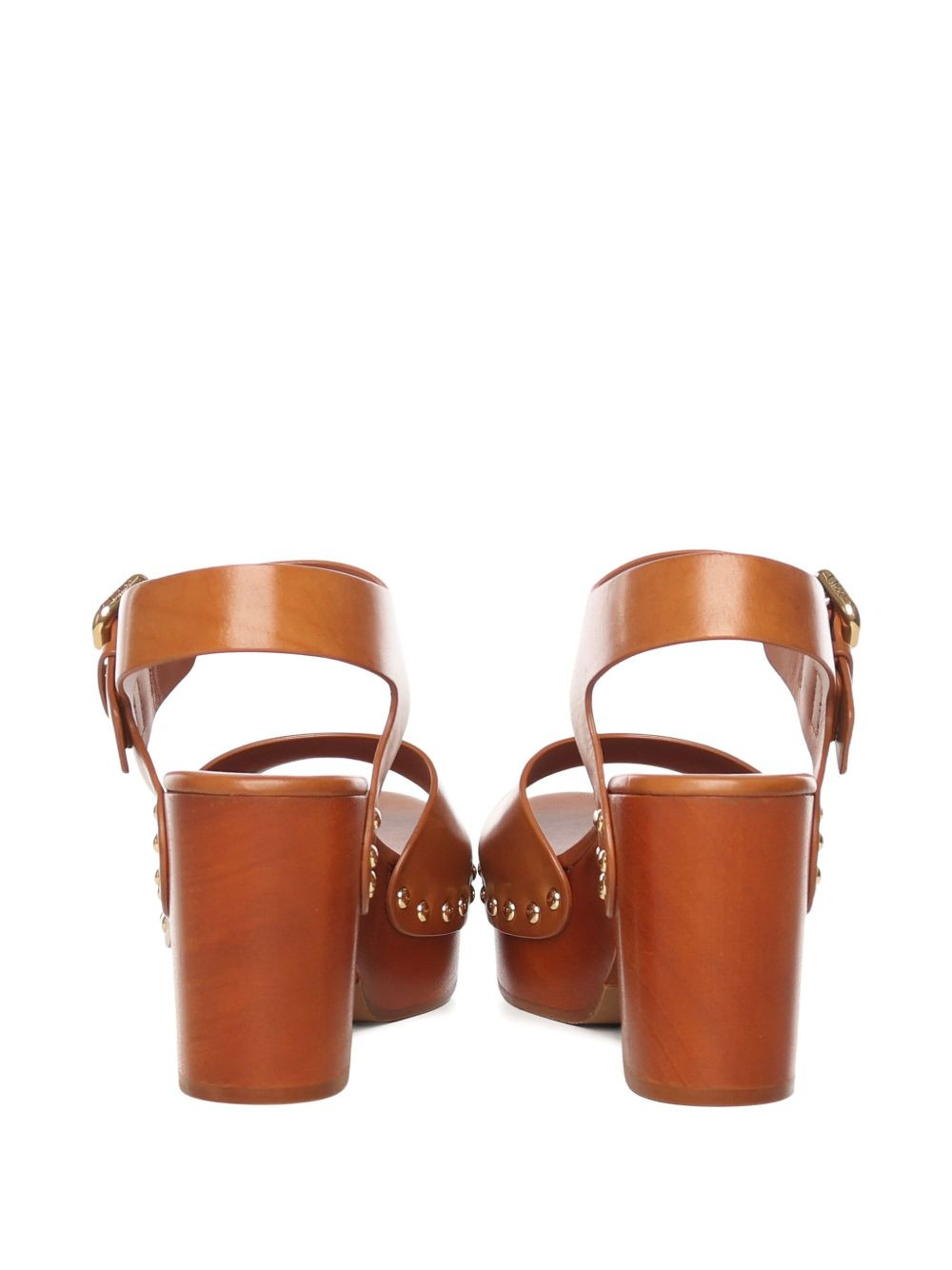 80mm leather sandals - 3
