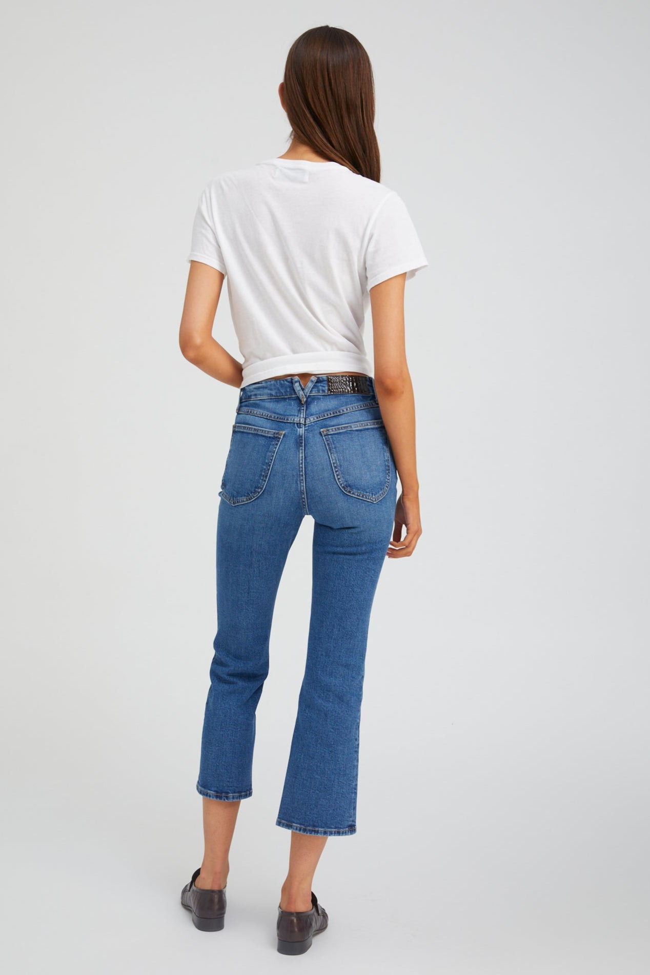 CHARLOTTE CROP FLARE DENIM - 4