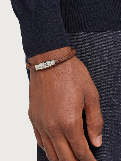 FERRAGAMO Braided leather bracelet - size 19 outlook