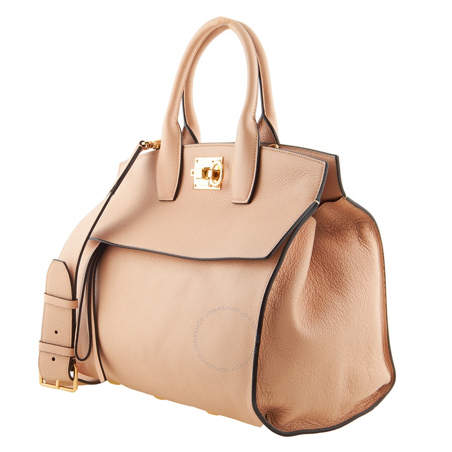 Salvatore Ferragamo Pink Studio Soft Bag (L) - 3