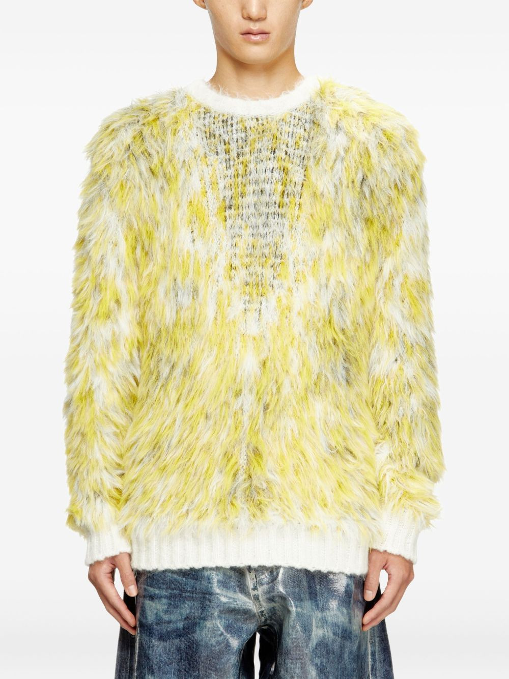 Jumper in fluffy jacquard knit - 3