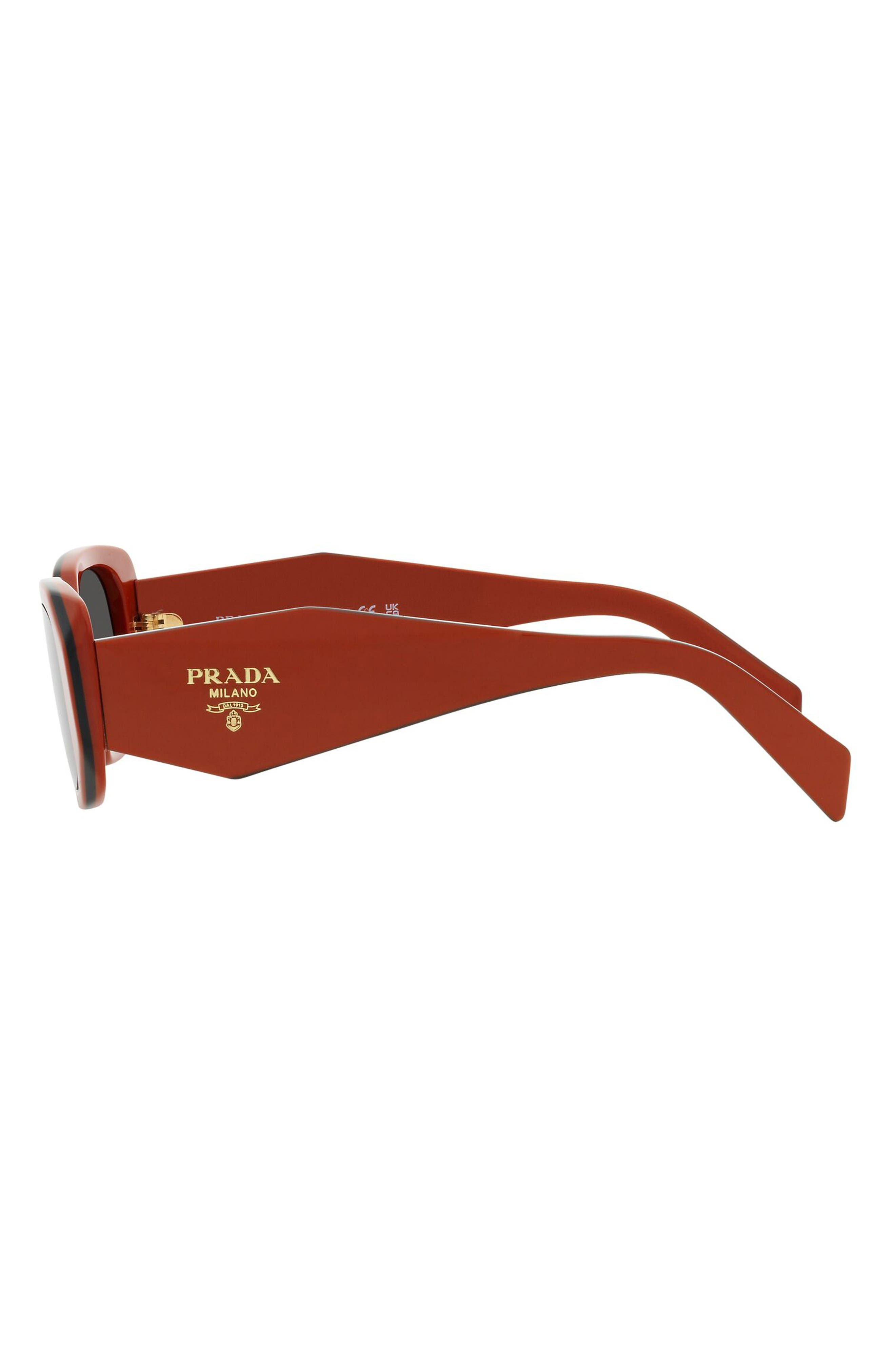 Prada Runway 49mm Rectangular Sunglasses in Orange at Nordstrom - 8