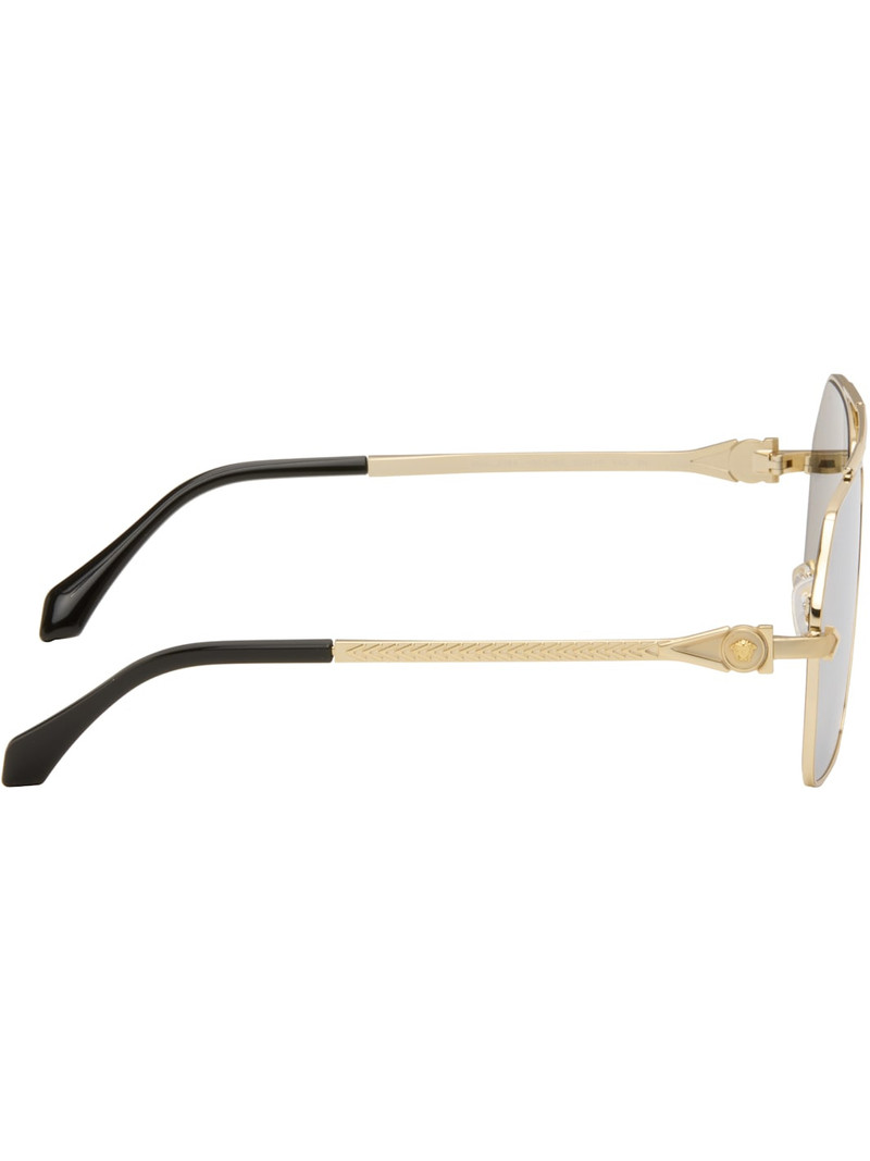 VERSACE Gold Avanti Aviator Sunglasses outlook
