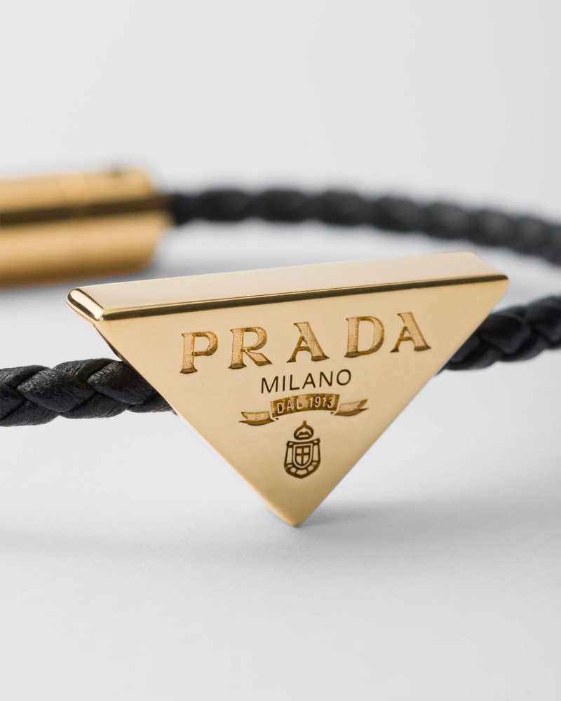 Prada Braided nappa leather bracelet outlook