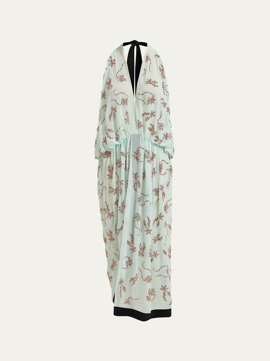 Vana Embellished Chiffon Midi Dress - 1