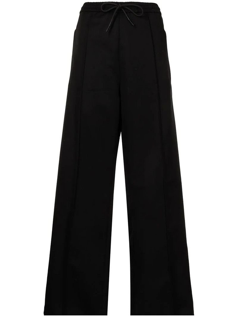 virgin-wool wide-leg track trousers 1