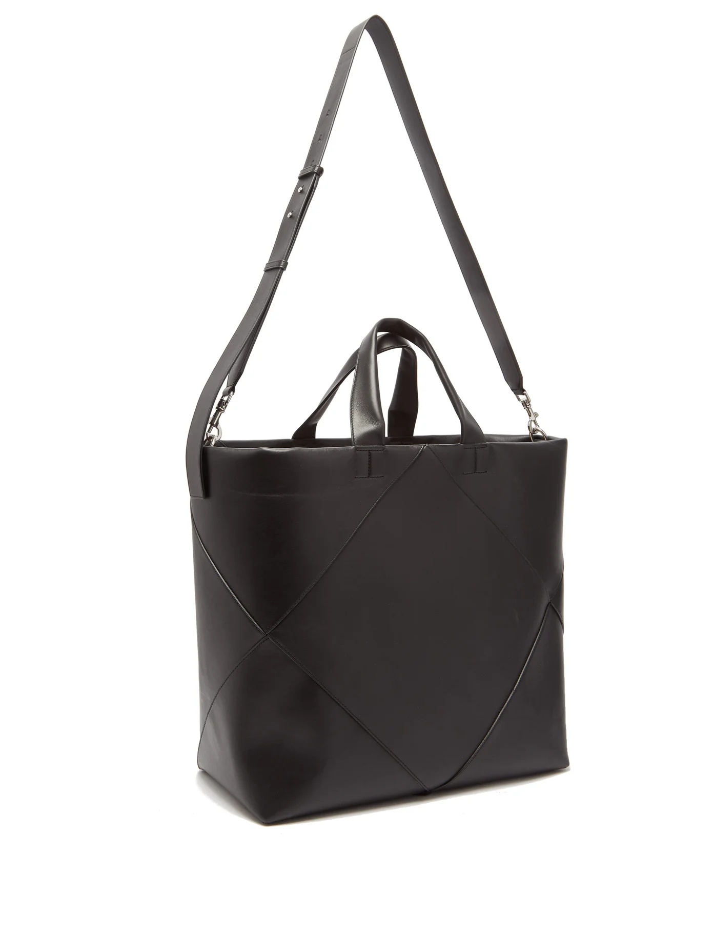 Intrecciato panelled leather tote bag - 4