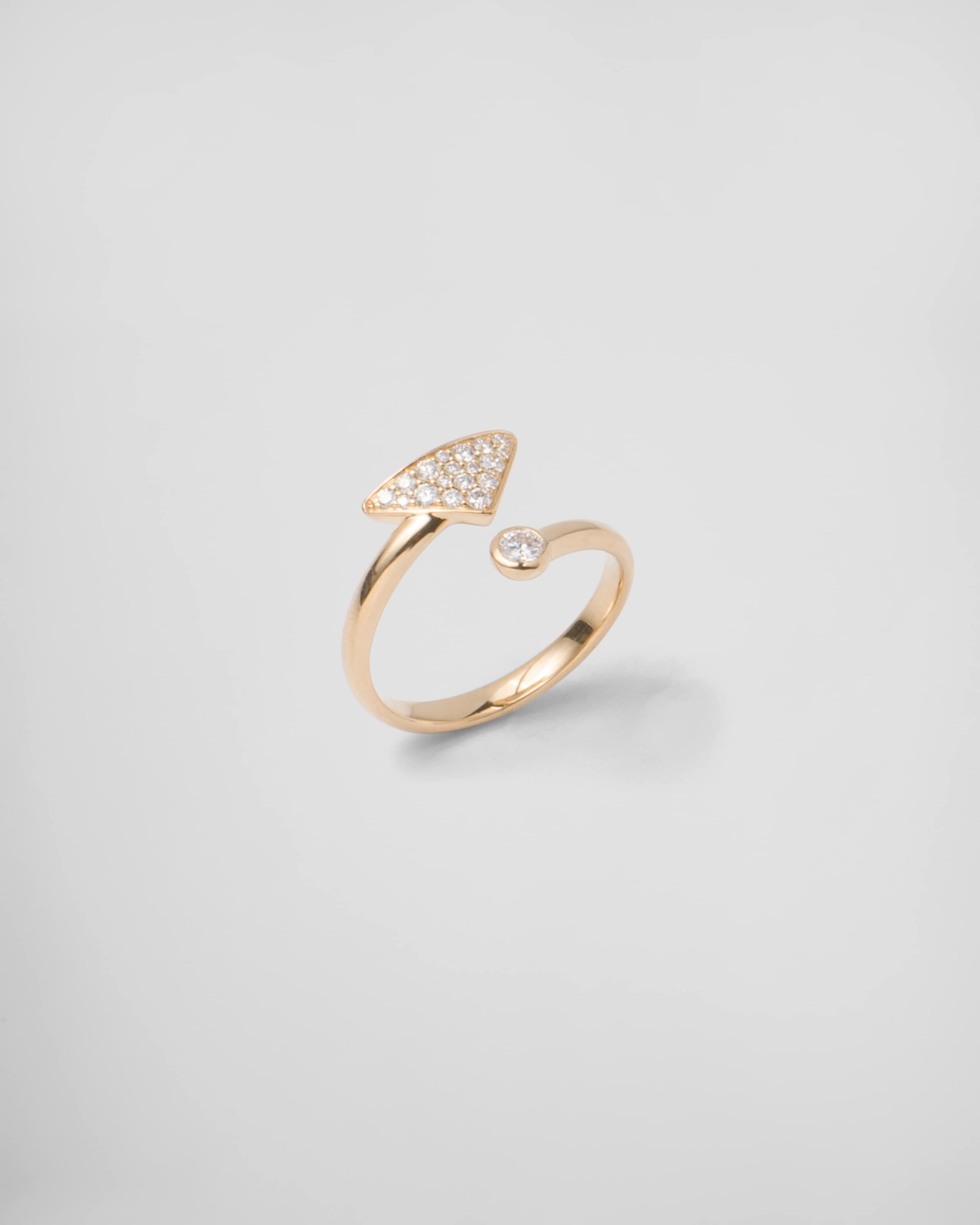 Eternal Gold contrarié ring in yellow gold with diamonds - 3