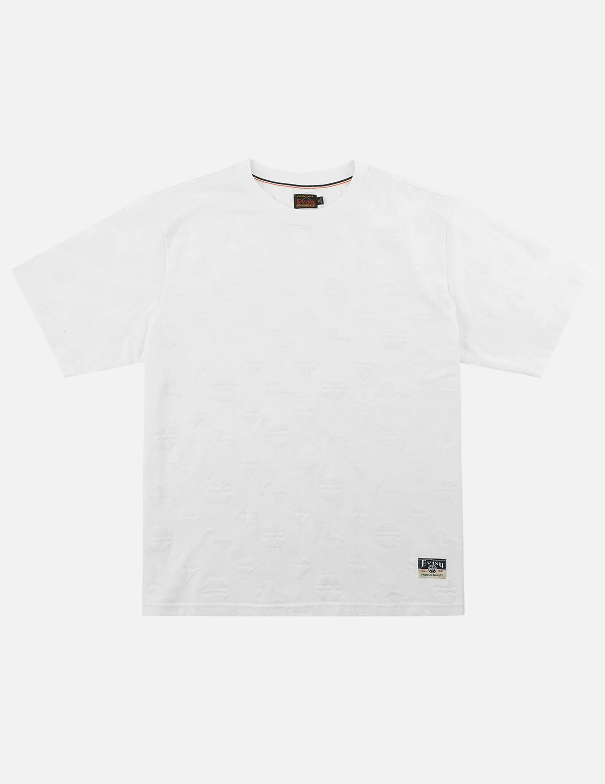 Allover Flocking Kamon & Seagull T-shirt - 1